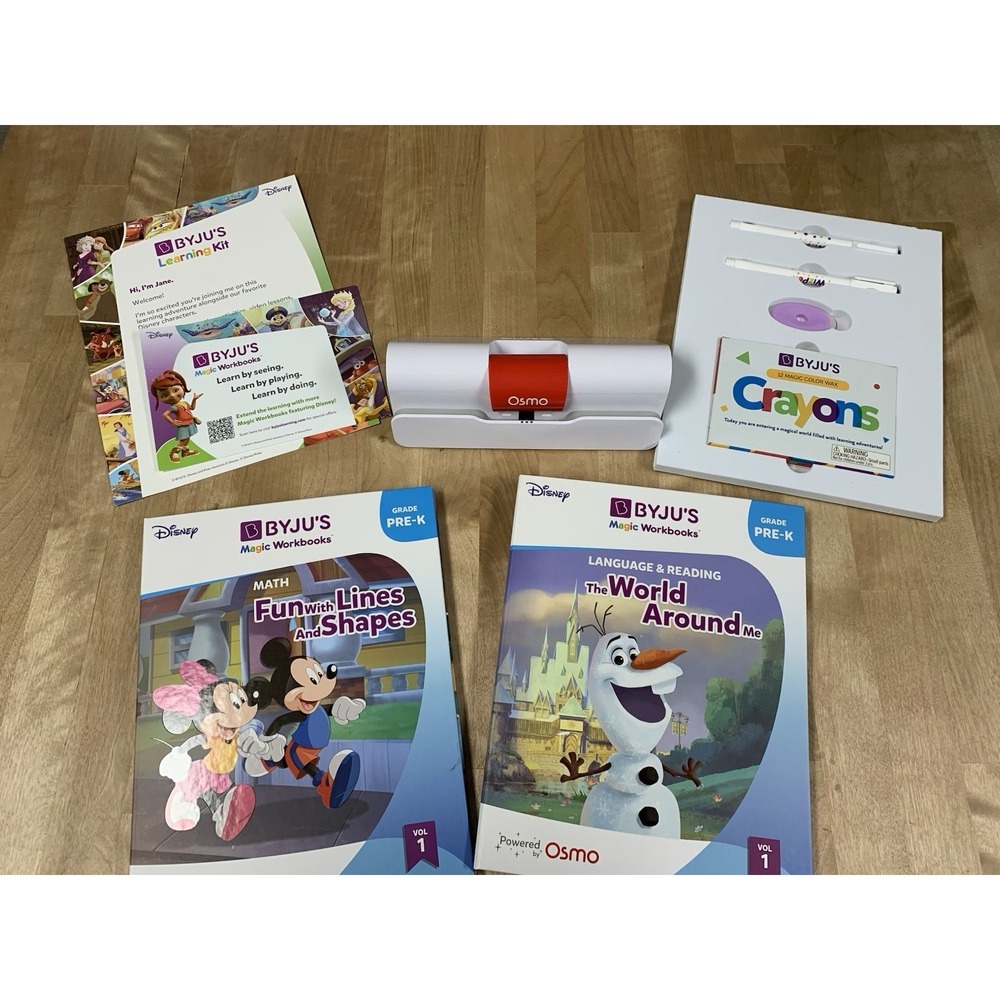 BYJUS Disney Learning Kit Pre K Intro Edition With Osmo Base & Magic Workbooks